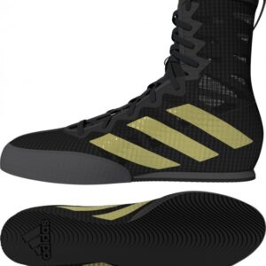 ADIDAS Box Hog 4 - Boxschuhe Boxerstiefel schwarz/gold