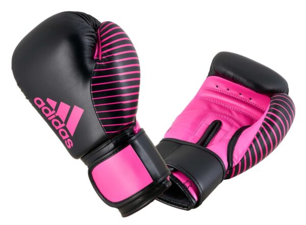 ADIDAS WAKO Kickbox Wettkampf Boxhandschuhe Leder black/pink