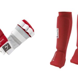 Ju-Jutsu Hand- und Fußschutz Set rot