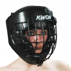 KWON Kopfschutz Leder mit Eisengitter