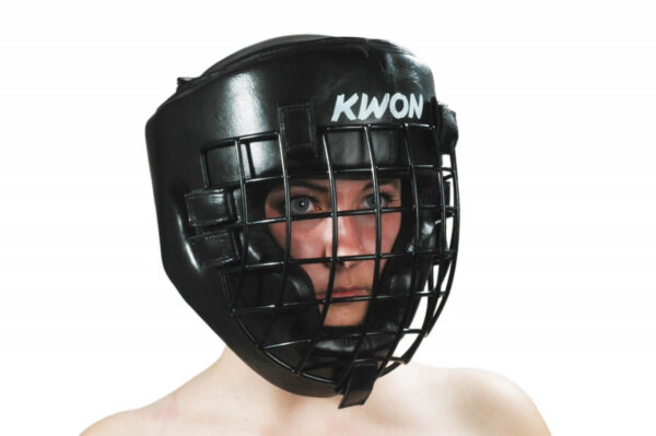 KWON Kopfschutz Leder mit Eisengitter
