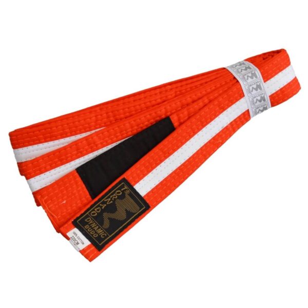 Kinder BJJ Gürtel orange-white m. Bar