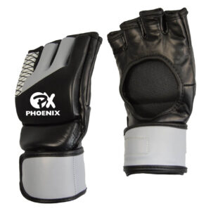 PX MMA Handschuhe ohne Daumen ADVANCE schwarz-grau